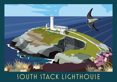 South Stack Lighthouse Mounted Print